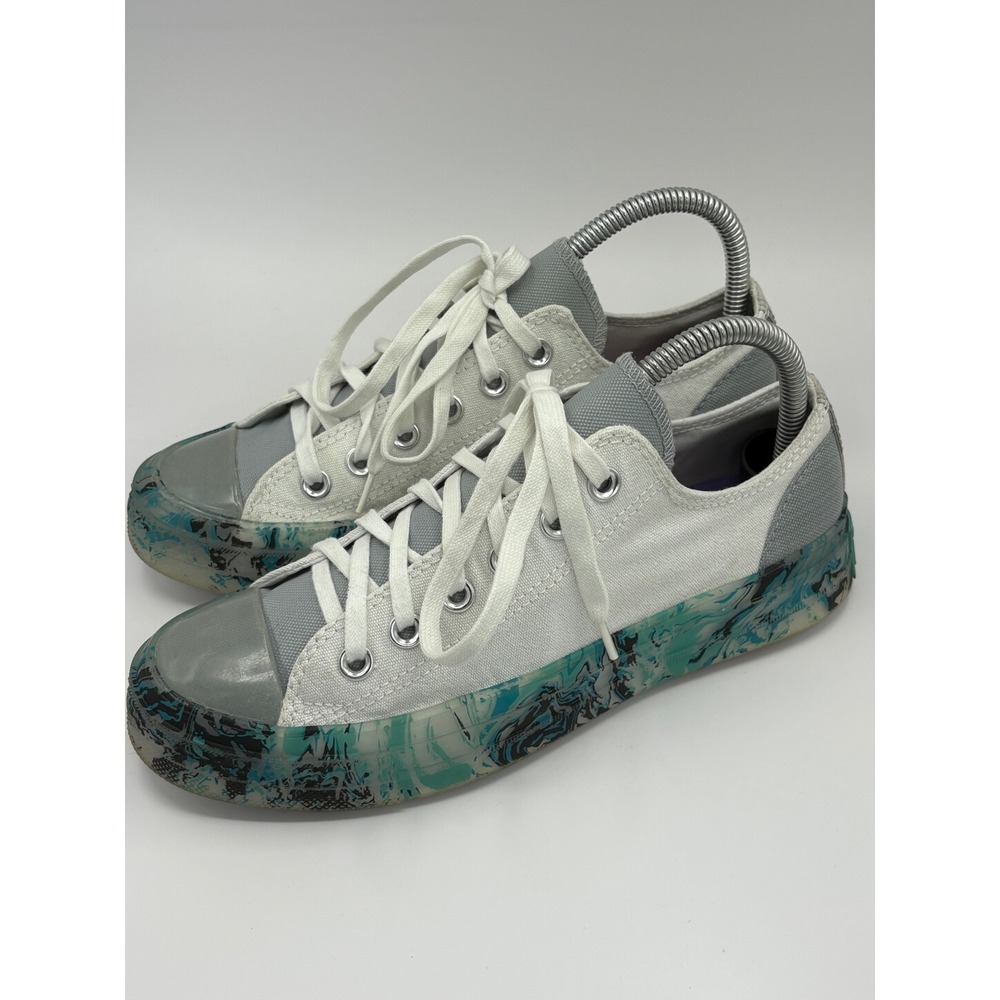 Converse All Star Chuck Taylor Low Top White Gray‎ Marble Sole Sneakers Womens 7